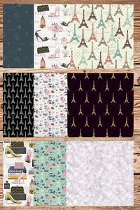 Assorted Paris Fashion Flat Fold Assortment 20 Yard Bundle Cotton Fabric - Picture 1 of 2