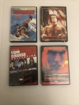 4 Action DVDs, Cliffhanger(2000), Rocky(1976), Days Of Thunder(1990), Tom Cruise - Image 1 of 4