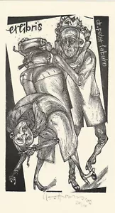 Exlibris - KARL GEORG HIRSCH - For Peter Labuhn - "Change" - 2009 - Signed - Imagen 1 de 4