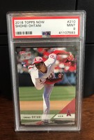 2018 Topps Now Shohei Ohtani Angels Rookie Card #210 PSA 9 Mint 