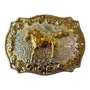 Vintage Style Running Horse Western Belt Buckle - New, Open Box - Picture 1 of 1