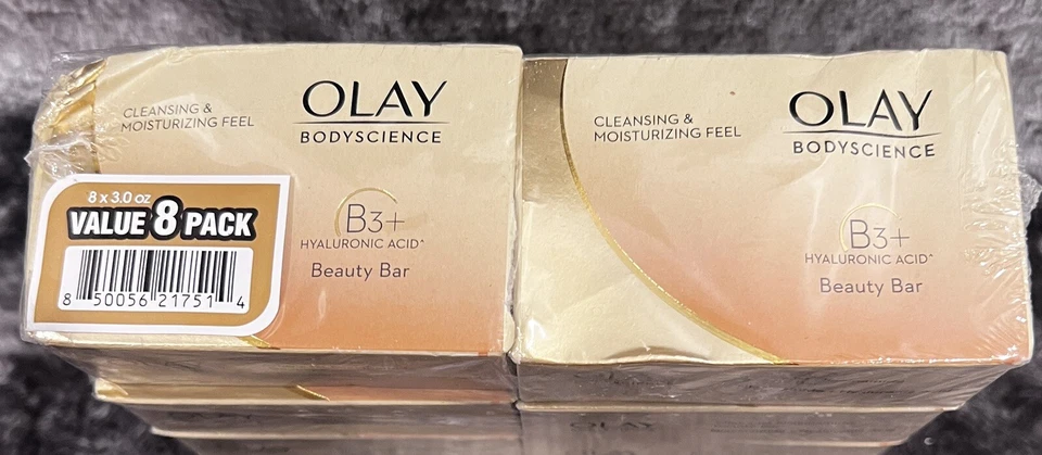 Olay Bodyscience Sensación Limpiadora e Hidratante B3+ Barra de Ácido Hialurónico Paquete de 8 Foto 1 de 4
