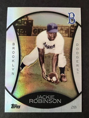JACKIE ROBINSON 2010 Topps Legends Platinum Chrome #PC2 Brooklyn Dodgers HOF EX+ - Image 1 of 2