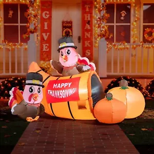 Thanksgiving Inflatable Decoration 6ft Long Turkey Colorado Inflatable - Picture 1 of 8