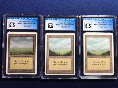 MTG Unlimited All Three Plains Versions CGC 8.5, CGC 8.5, CGC 8.5  NM/Mint+ 1993 - Image 1 of 2