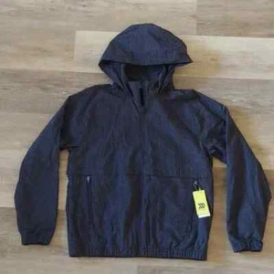 NWT All in Motion Men's Packable Full Zip Hooded Jacket Black Size M - Picture 1 of 8