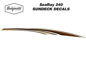 SeaRay 240 SUNDECK Decal/Graphic PORT SIDE UPPER SECTION ONLY BROWN/BEIGE - Picture 1 of 1