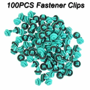 100pcs Bumper Clips 8mm Plastic Rivet Fastener Mud Flaps Fender Push for NISSAN  - Bild 1 von 7