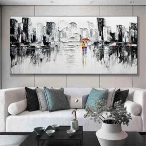 Simple Wall Art Large Abstract  Texture Oil Painting HD Canvas Poster Print Home - Picture 1 of 12