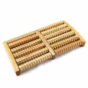 6 Raw Wooden Wood Roller Foot Massager Stress Relief HealthTherapy Relax Massage - Picture 1 of 2