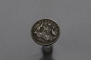 🧭 🇦🇺 AUSTRALIA 6 PENIQUES 1942 D PLATA B67 #K6946 - Imagen 1 de 2