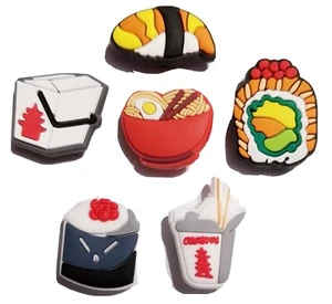 Chinesisches Essen! Schuh Charms 6-teiliges Set! Krokodil kompatibel! Für Schuhe, Armbänder, Basteln - Bild 1 von 2