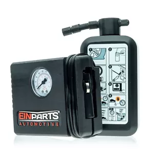 EinParts Tyre Puncture Kit 12V Sealant 400ml + Compressor 120W with Case - Picture 1 of 14