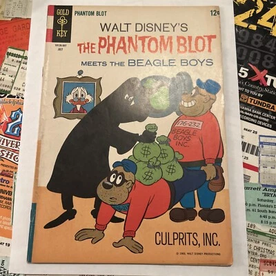 Walt Disney’s ~The Phantom Blot Meets The Beagle Boys” #3 Llave Dorada Leer Descripción Foto 1 de 4