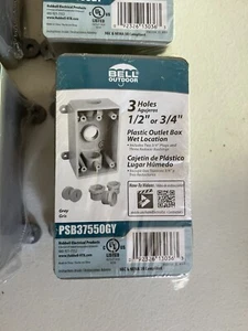 Glocke PSB37550GY Single-Gang wetterfest drei 1/2 Zoll oder 3/4 Zoll Gewindeauslass - Bild 1 von 3