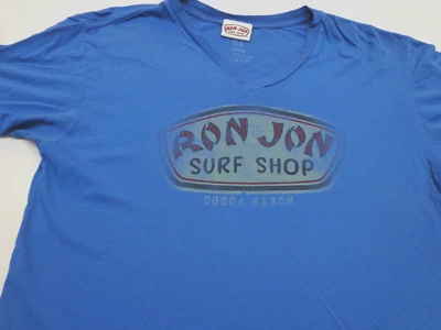 Ron Jon Surf Shop Shirt Womens V Neck Short Sleeve Cocoa Beach  Medium FLAWS - Image 1 of 4