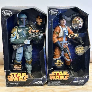 Disney Store Star Wars Talking Boba Fett Luke Skywalker 14" Actionfiguren Neu in OVP - Bild 1 von 14