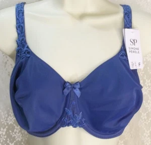 Simone Perele 34F Andora Minimizer Bügel BH Luxus Stickerei Blau 131382 Neu mit Etikett - Bild 1 von 7