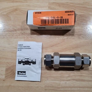 PARKER 12A-C12L-5-SS EDELSTAHL RÜCKSCHLAGVENTIL *NEU IM KARTON* - Bild 1 von 5