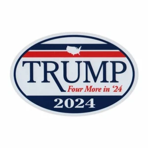 Oval Shaped Magnet - Donald Trump President 2024 - Magnetic Bumper Sticker - Picture 1 of 3