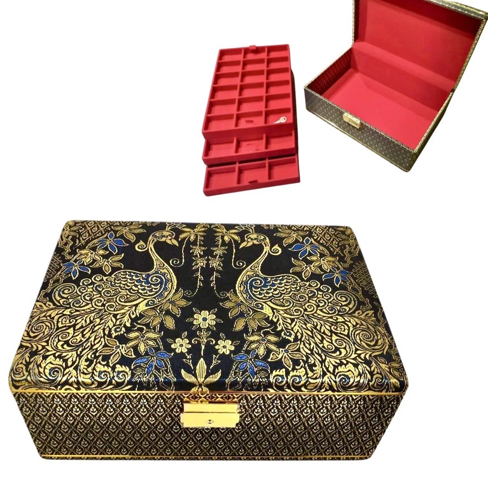 Thai Jewelry box, gold box, amulet box, ring box, necklace box, 54 compartments - Image 1 of 4