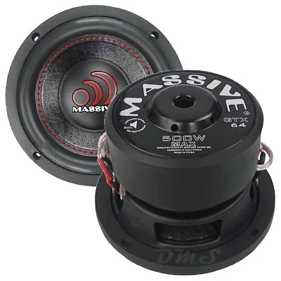 Massive Audio GTX64 | 6 pulgadas 500 W DVC 4 ohmios subwoofer de audio para automóvil | GTX 64 Foto 1 de 3
