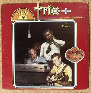 TRIO + Jerry Lee Lewis Charlie Rich Carl Perkins LP Yellow Vinyl VG+ Sun Records - Picture 1 of 5