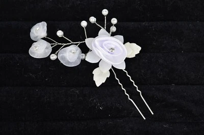 Bridal hair clip Hair Band hair brooch Headwear crystal floral and pearl elegant - Image 1 of 2