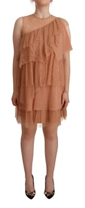Abito LIU JO Shift Strato Pizzo Rosa Poliestere Senza Maniche Mini IT42/US8/M $500 - Foto 1 di 7