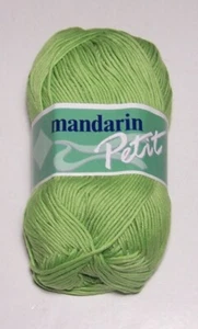 Lot of 8 balls Sandnes MANDARIN PETIT 100% cotton fingering yarn #8514 GREEN - Picture 1 of 1