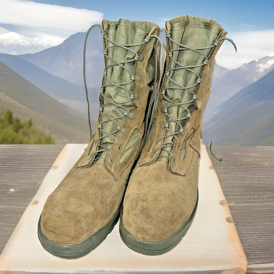 Belleville 600 ST Mens Size 14 R Sage Green Combat Safety Boots - Image 1 of 4