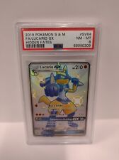 Pokémon Lucario GX SV64/SV94 Shiny Full Art Hidden Fates - PSA 10 Gem Mint