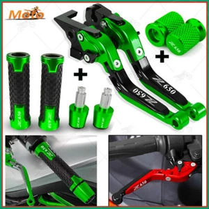 For KAWASAKI Z650 Accessories hand brake clutch lever handlebar grips Mirror New - Foto 1 di 21