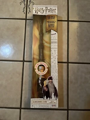 Varita de entrenamiento Harry Potter Dumbledore Wizard 11 hechizos + 5 modos 2018 Jakks nueva Foto 1 de 2