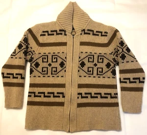 VTG Pendleton 70's Westerley Big Lebowski Sweater The Dude Cardigan 100% Wool L - Picture 1 of 9