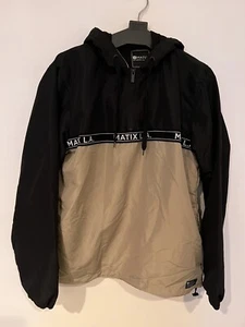 Matix LA Jacket Coat Black Gold 1/4 Zip Hood Size Large Mesh Lining - Picture 1 of 8