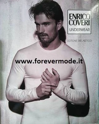 T-shirt uomo Coveri manica lunga girocollo in cotone bi-elastico art ET1004 - Immagine 1 di 2