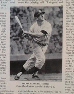 Mickey Mantle Retires New York Yankees Original 1969 Article Time ~8x11" 1pp - Picture 1 of 2