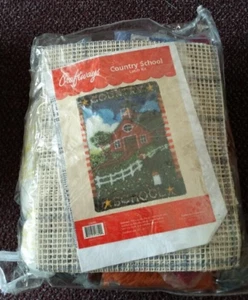 Craftways Riegel Haken Teppich Kit ~ 40"x27" ~ LANDSCHULE ~ Herrschners - Bild 1 von 5