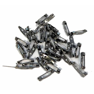 144 Bar 3/4 Inch 20mm Pin Backs Clasp Gunmetal Broach Name Badge Parts - Picture 1 of 1
