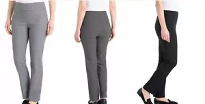 Hilary Radley Ladies 29" Inseam Slim Built-In Tummy Control Pull On Pants - Picture 1 of 19