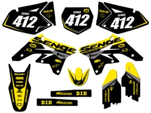 2007-2009 RMZ 250 BINARY Yellow Senge Graphics Kit Compatible with Suzuki - Picture 1 of 10