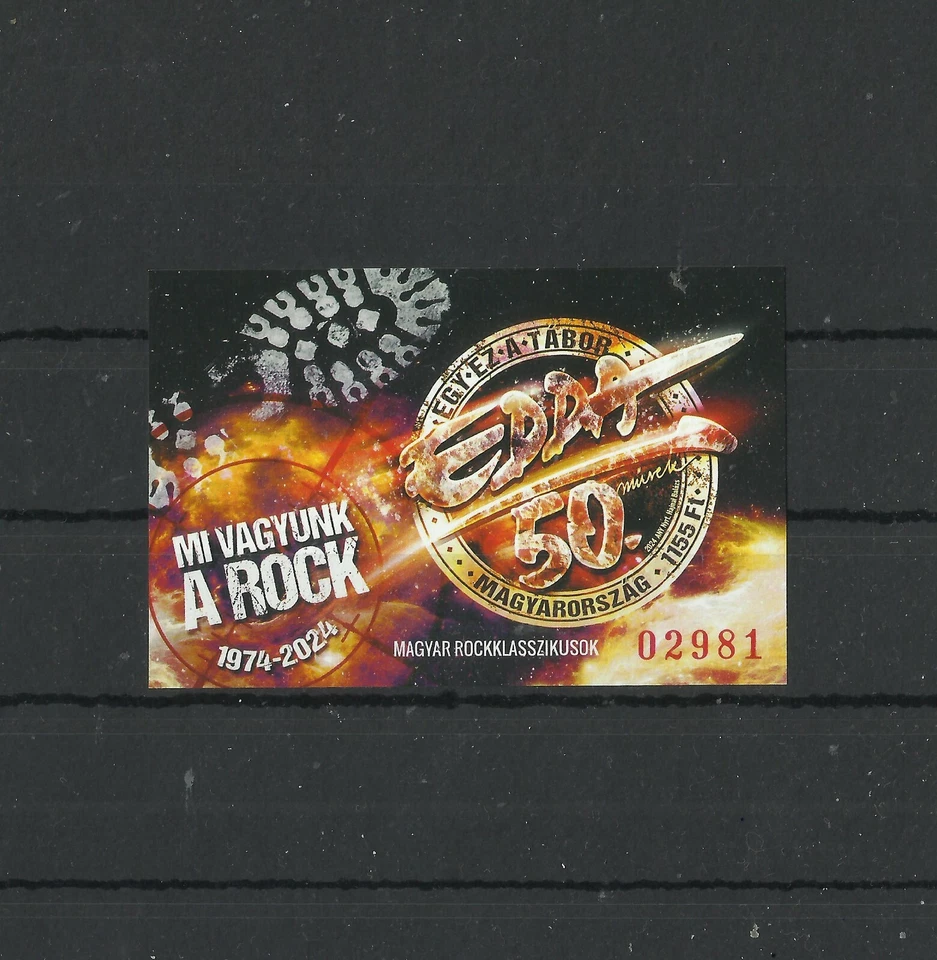 U 2084 Hungary 2024.Hungarian rock classics V.: EDDA Művek Red Number MNH BL - Image 1 of 1