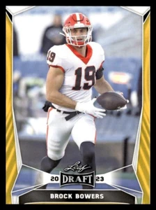 2023 Leaf Draft - Brock Bowers #18 (RC) Gold - Picture 1 of 2