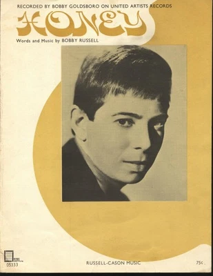 "Honey" recorded by Bobby Russell - Sheet Music - 1968 - Image 1 of 2