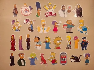 29 Simpsons Stickers Collection NO DUPES Homer Bart Lisa Marge Moe Maggie FUN! - Picture 1 of 1
