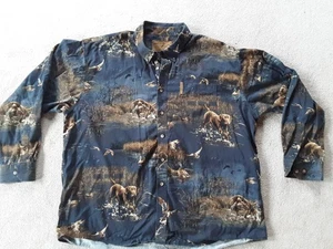 North River Outfitters Mens Shirt- Hunting- Duck Dog Print Sz XXL - Picture 1 of 5