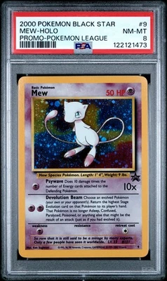PSA NM-MT 8 - Mew Holo #9 - WoTC Pokemon League Promo - Image 1 of 2