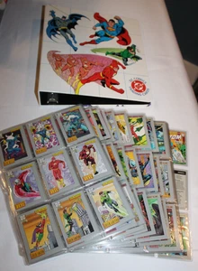 Complete Set 1991 DC Comics Card Set 1-180 w Binder & pages Batman Superman Nice - Picture 1 of 17