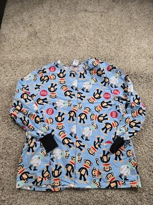 Vintage Paul Frank Scrub Jacket XL Adults Snap Front Over Shirt Julius & Friends - Image 1 of 4